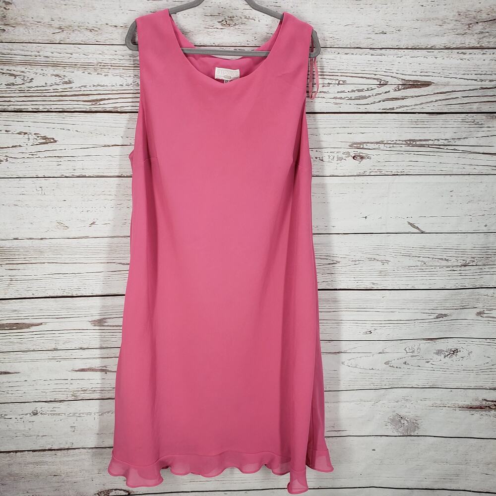 Studio C Plus Women's Pink Sleeveless Dress Size 24W